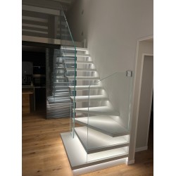 Консольная лестница на заказ, элегантное сочетание дерева и металла для современных домов